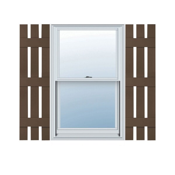 Ekena Millwork Builders Edge, Standard Three Board Spaced, Board-n-Batten Shutters, 70120067009, PR 070120067009 - main